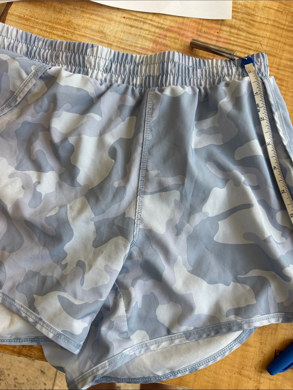 Men's Light Blue Camo Swim Shorts